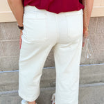 [Dear John] Audrey Cropped Wide Legs in Ivory - The Pink Pineapple 850