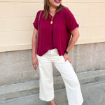 [Dear John] Audrey Cropped Wide Legs in Ivory - The Pink Pineapple 850