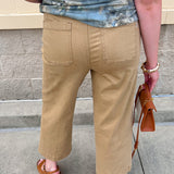 [Dear John] Audrey Wide Leg Jean in Khaki - The Pink Pineapple 850