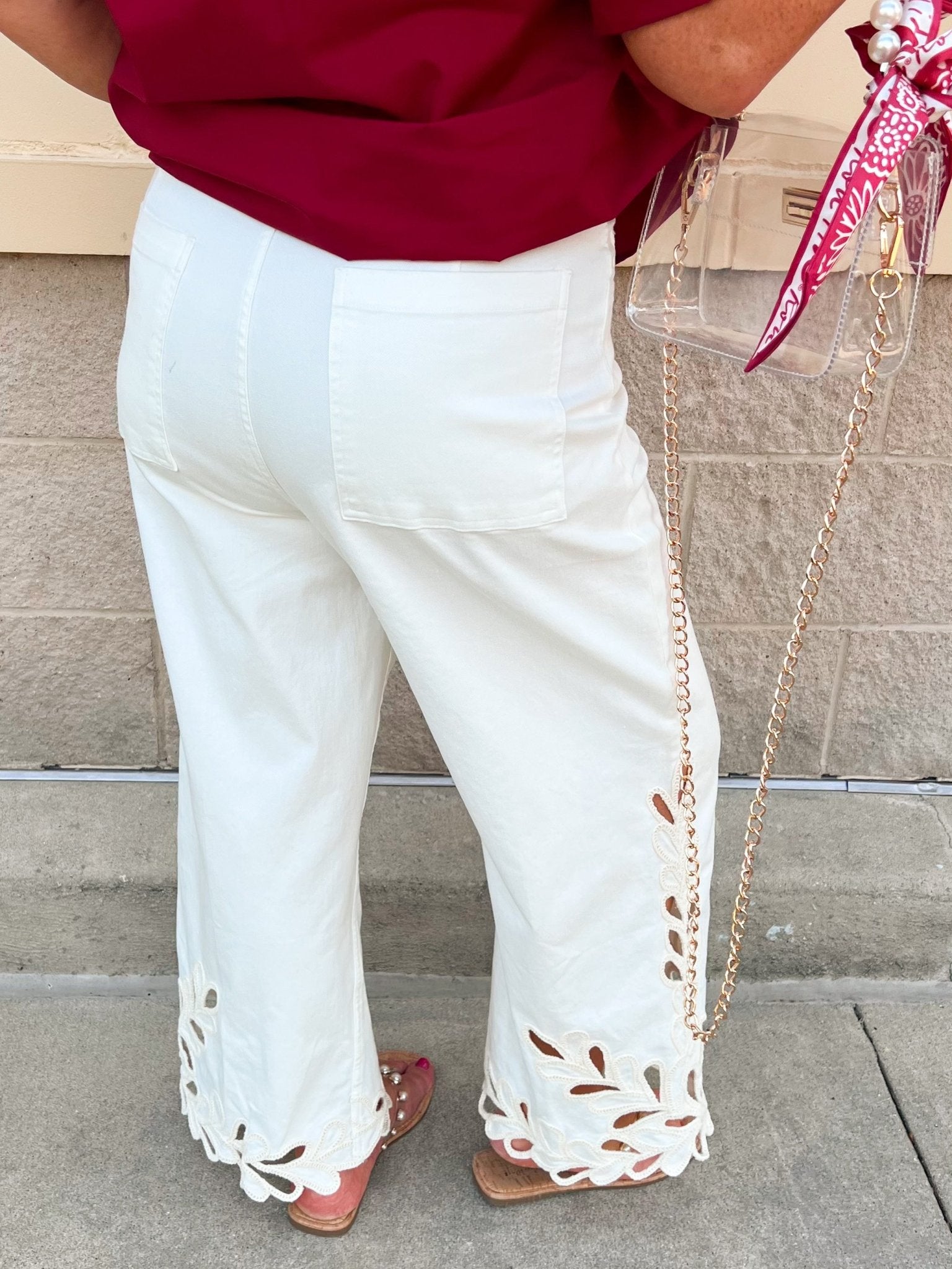 [Dear John] Audrey Wide Leg Jeans in Bayadera Lace - The Pink Pineapple 850