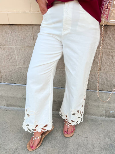 [Dear John] Audrey Wide Leg Jeans in Bayadera Lace - The Pink Pineapple 850