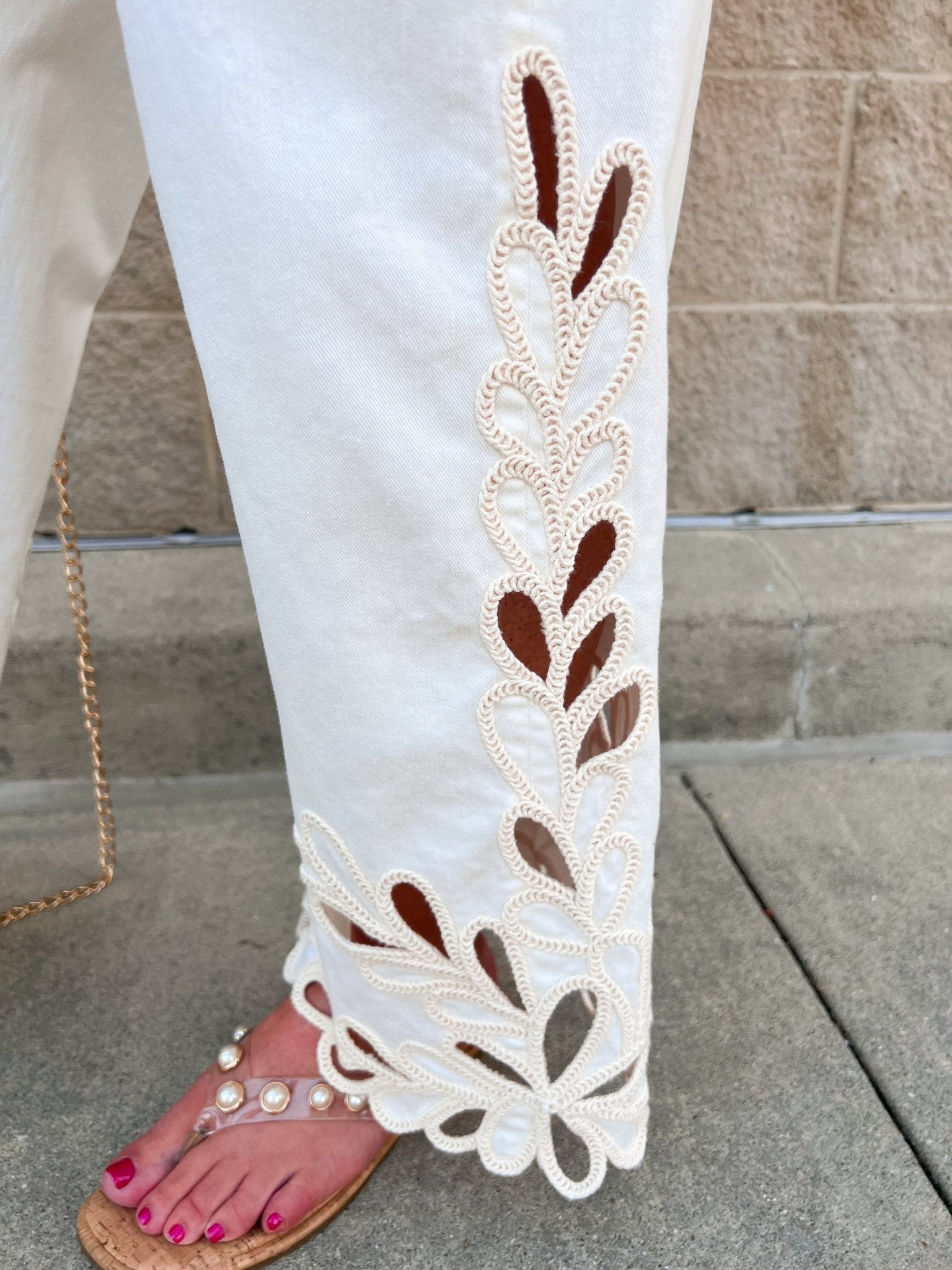[Dear John] Audrey Wide Leg Jeans in Bayadera Lace - The Pink Pineapple 850