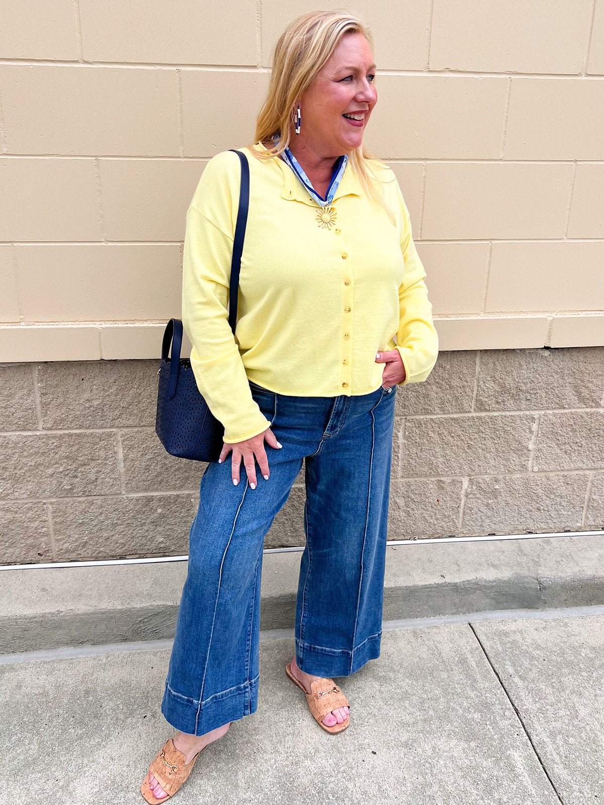 [Dear John] Audrey Wide Leg Jeans in Dark Wash - The Pink Pineapple 850