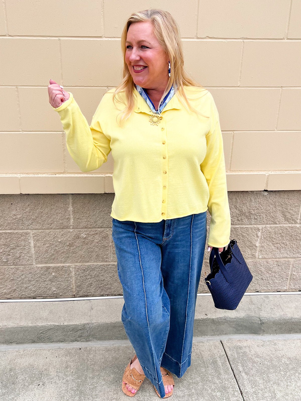 [Dear John] Audrey Wide Leg Jeans in Dark Wash - The Pink Pineapple 850