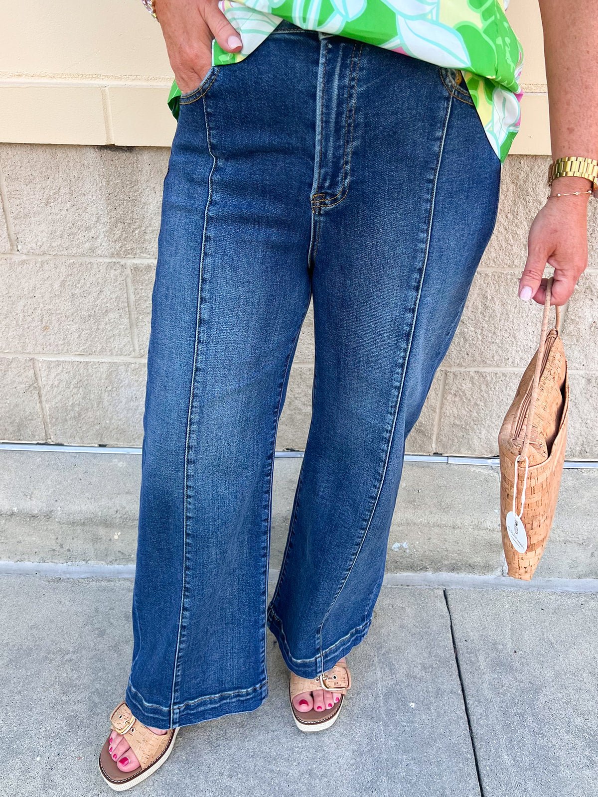[Dear John] Audrey Wide Leg Jeans in Dark Wash - The Pink Pineapple 850