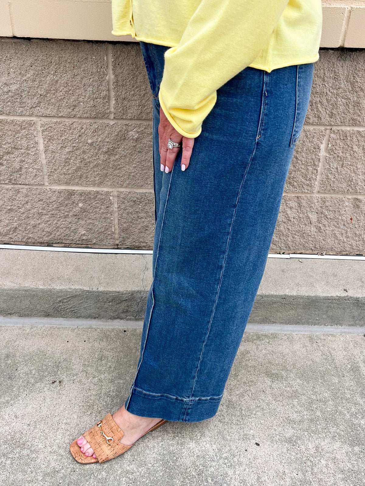 [Dear John] Audrey Wide Leg Jeans in Dark Wash - The Pink Pineapple 850