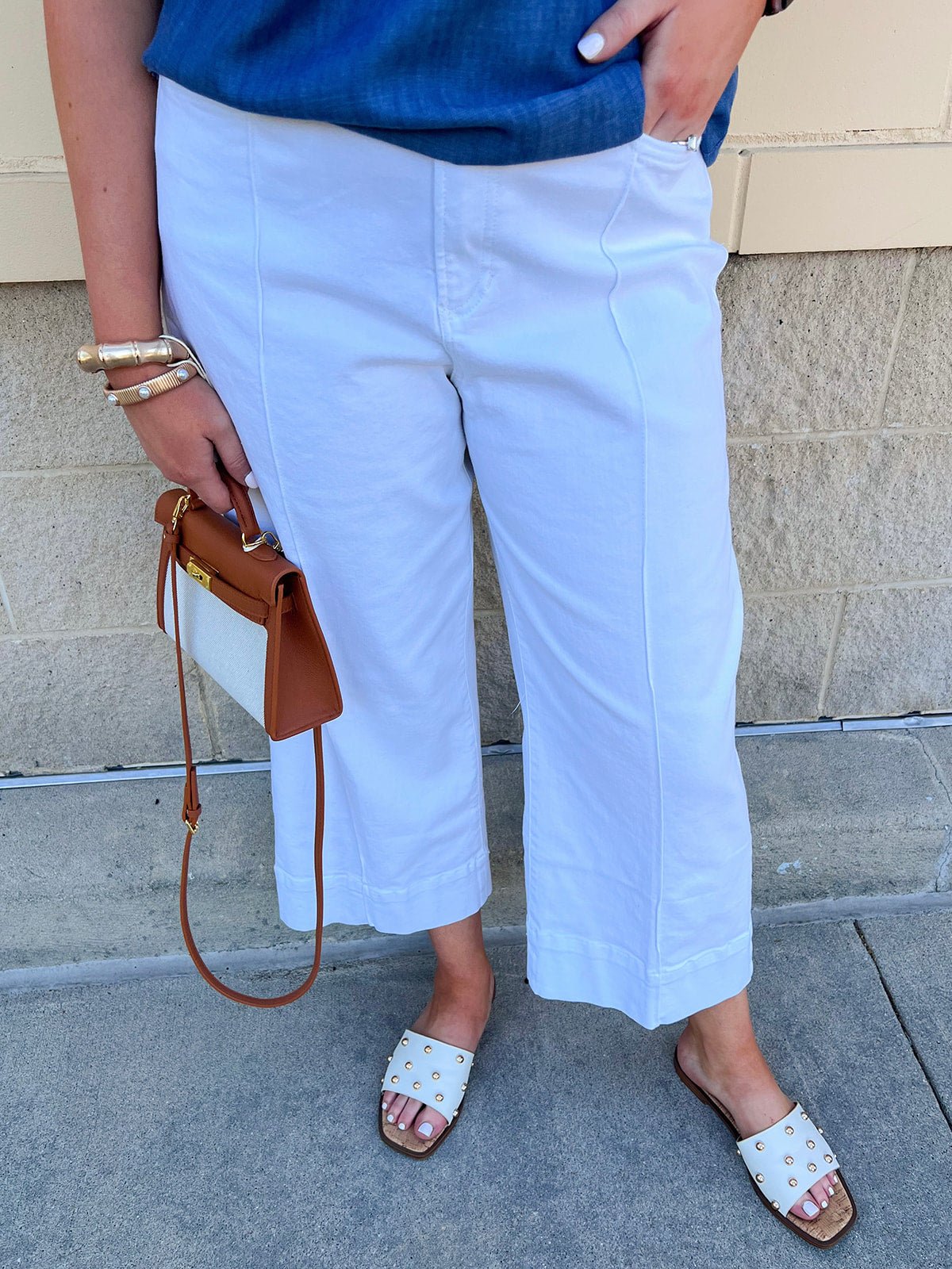 [Dear John] Audrey Wide Leg Jeans in White - The Pink Pineapple 850