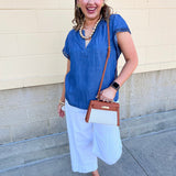 [Dear John] Audrey Wide Leg Jeans in White - The Pink Pineapple 850