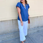 [Dear John] Audrey Wide Leg Jeans in White - The Pink Pineapple 850