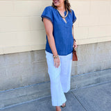 [Dear John] Audrey Wide Leg Jeans in White - The Pink Pineapple 850
