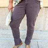 [Dear John] Blaire Mocha Brown Mid Rise Slim Jeans - The Pink Pineapple 850