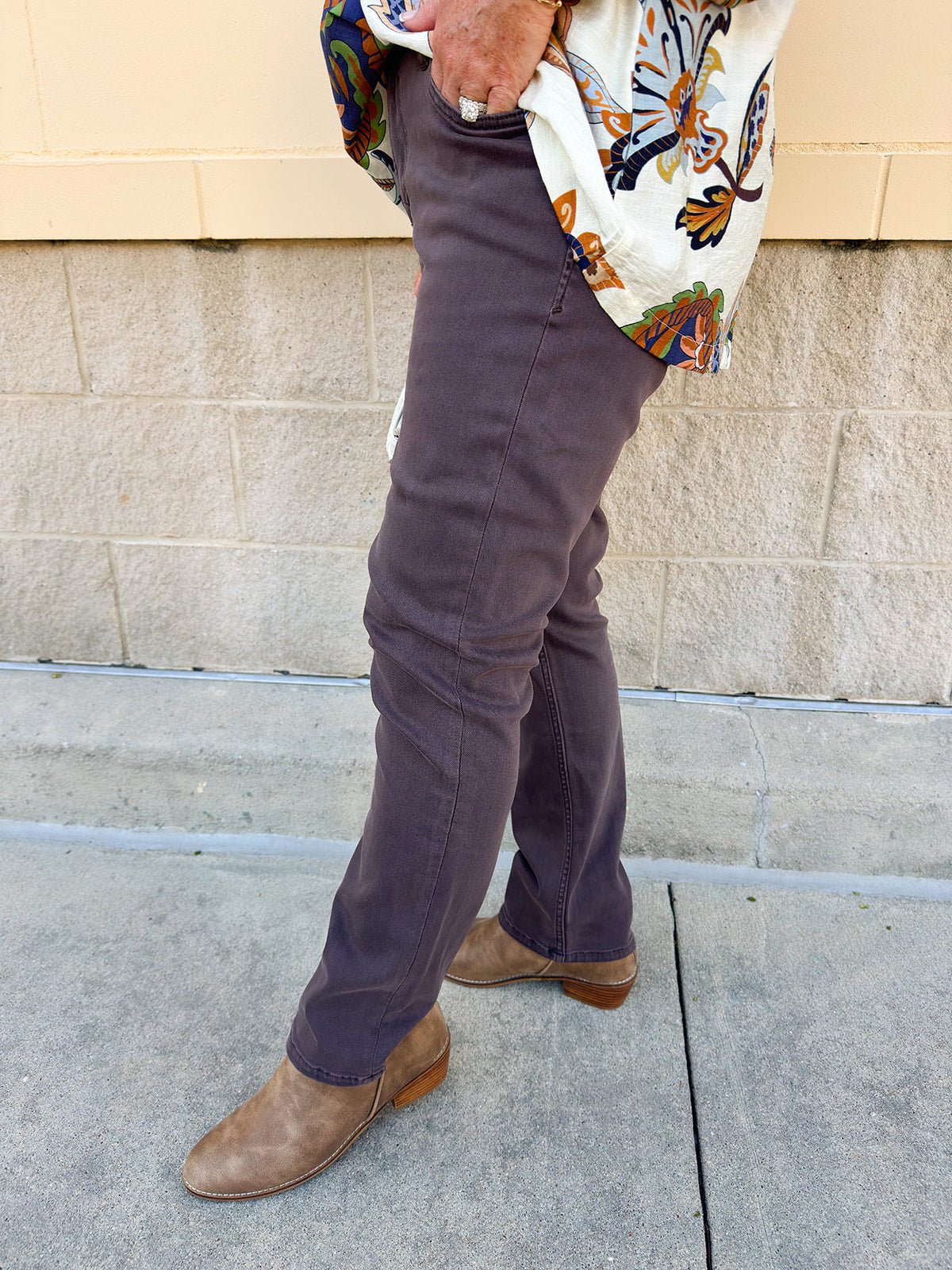 [Dear John] Blaire Mocha Brown Mid Rise Slim Jeans - The Pink Pineapple 850