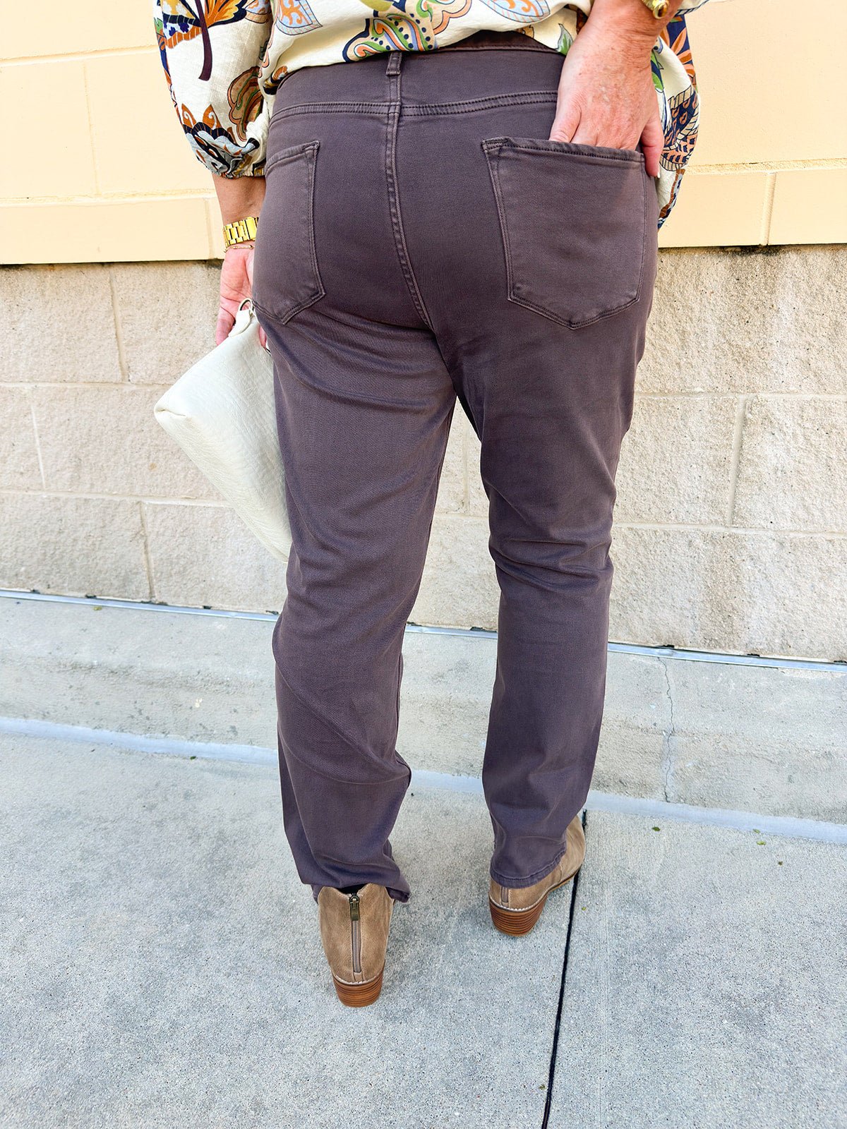 [Dear John] Blaire Mocha Brown Mid Rise Slim Jeans - The Pink Pineapple 850