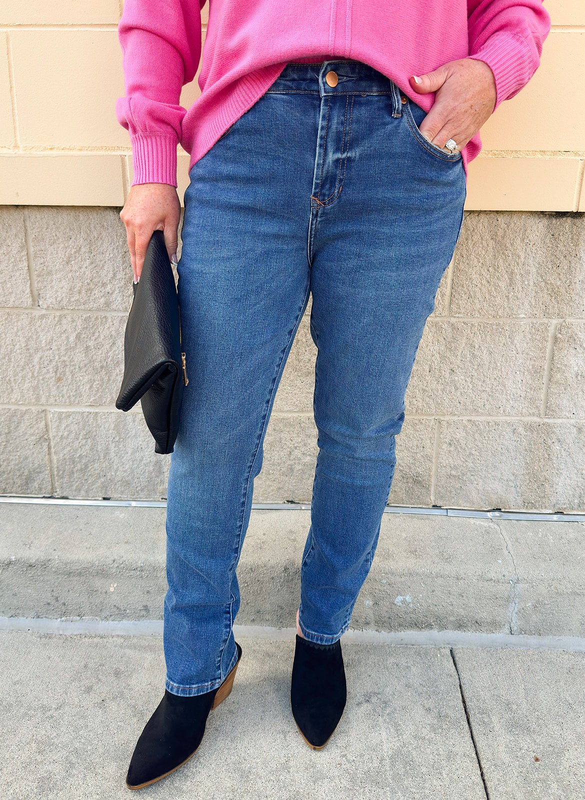 [Dear John] Blaire South Bay Mid Rise Straight Jeans - The Pink Pineapple 850