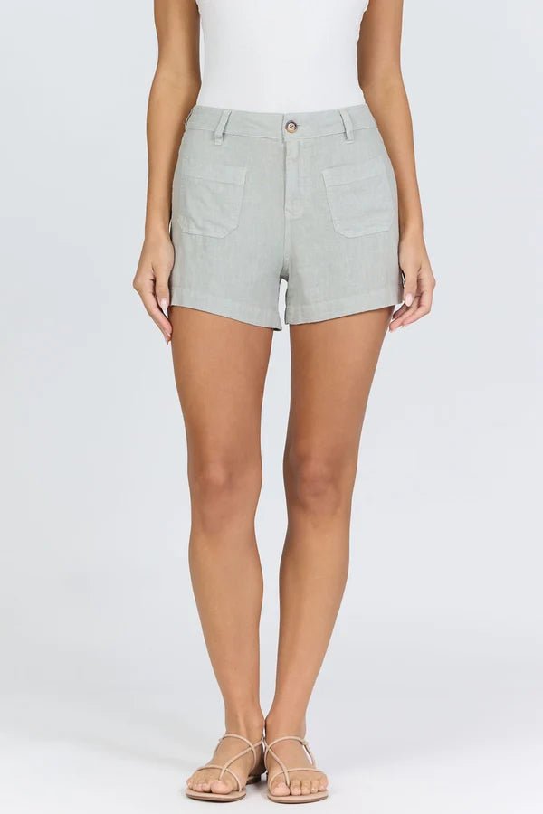 [Dear John] Carlisle High Rise Shorts in Abbey Stone - The Pink Pineapple 850