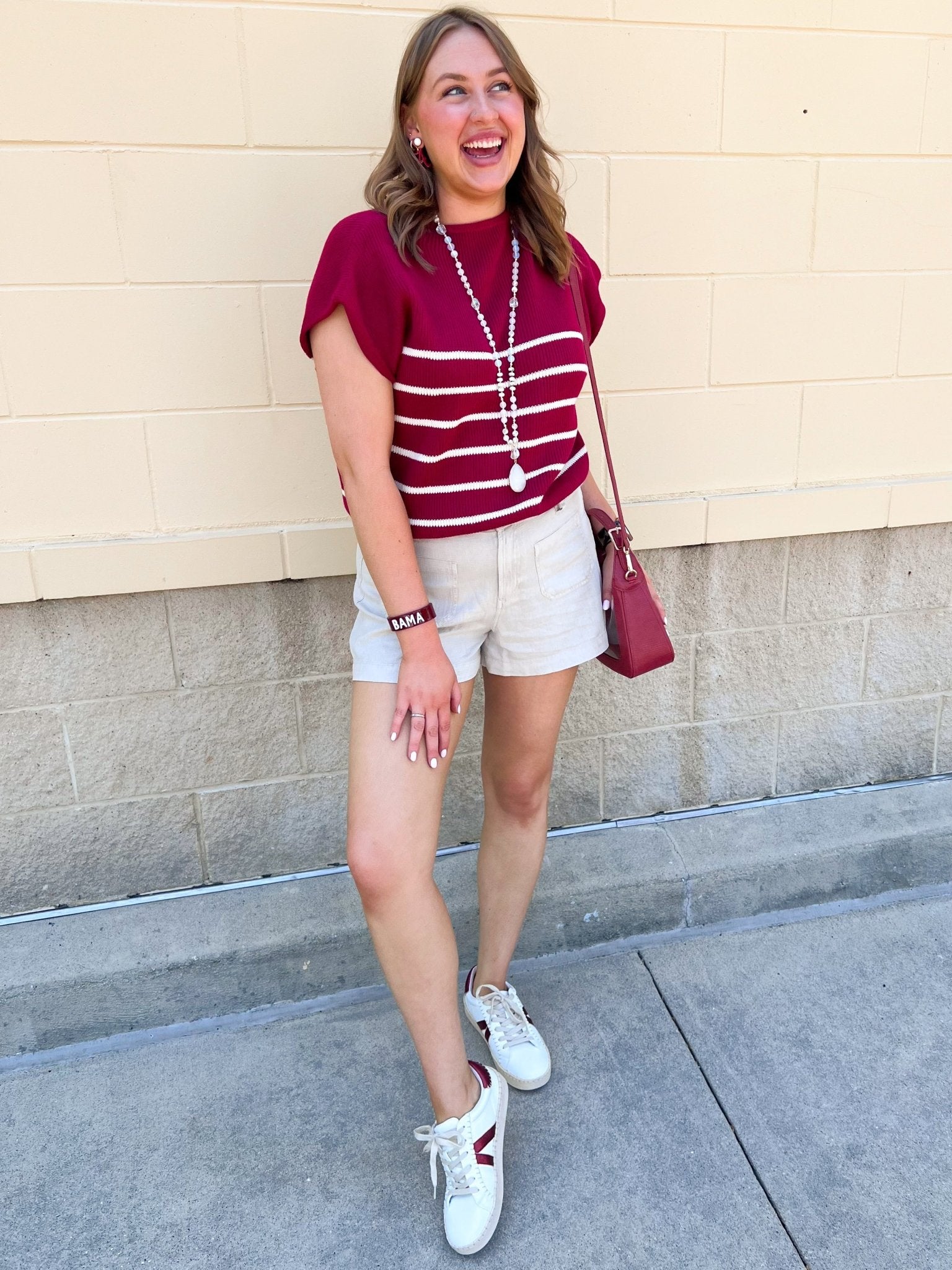 [Dear John] Carlisle High Rise Shorts in Abbey Stone - The Pink Pineapple 850