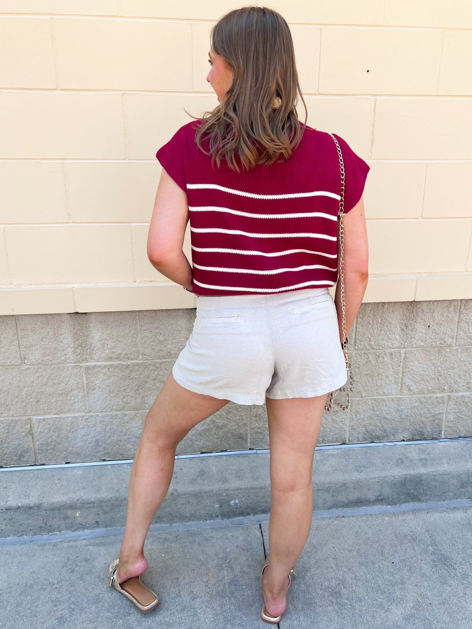 [Dear John] Carlisle High Rise Shorts in Stone - The Pink Pineapple 850