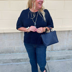 [Dear John] Catrina Classic Navy Top - The Pink Pineapple 850
