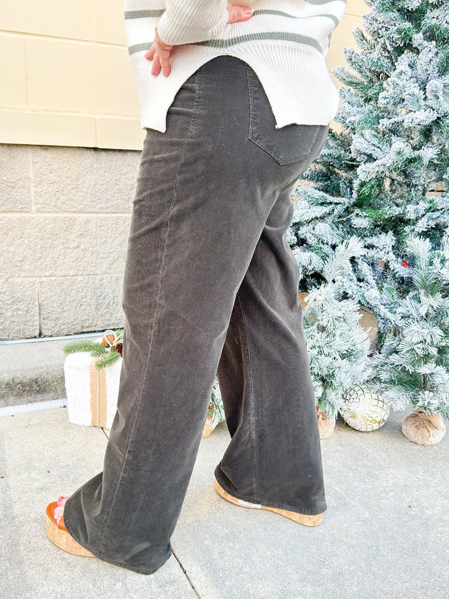 Dear John Fiona Wide Leg Jeans in Forest Pine - The Pink Pineapple 850