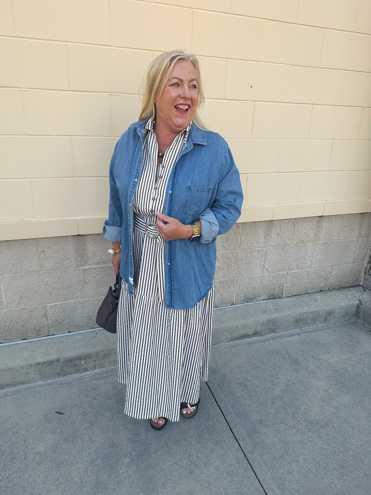 [Dear John] Galina Osalina Denim Button Down Shirt - The Pink Pineapple 850