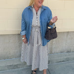 [Dear John] Galina Osalina Denim Button Down Shirt - The Pink Pineapple 850