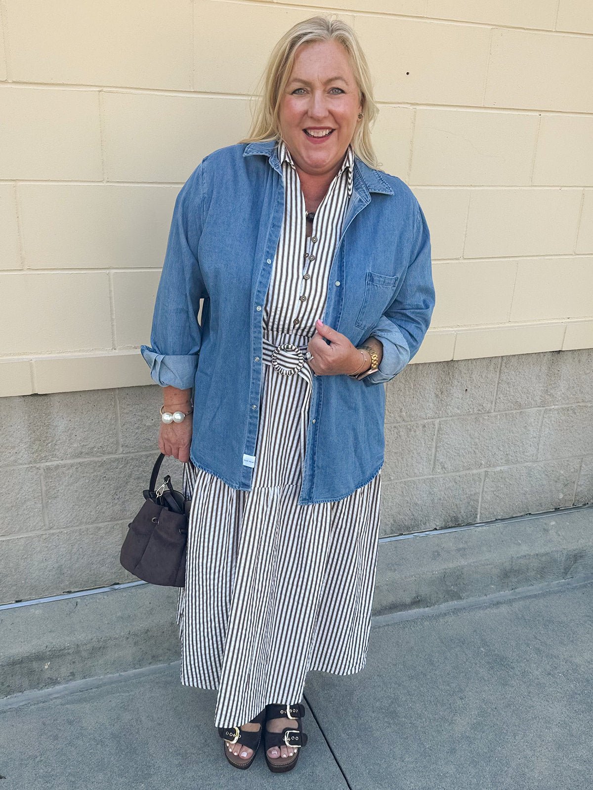 [Dear John] Galina Osalina Denim Button Down Shirt - The Pink Pineapple 850