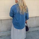 [Dear John] Galina Osalina Denim Button Down Shirt - The Pink Pineapple 850