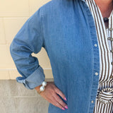 [Dear John] Galina Osalina Denim Button Down Shirt - The Pink Pineapple 850
