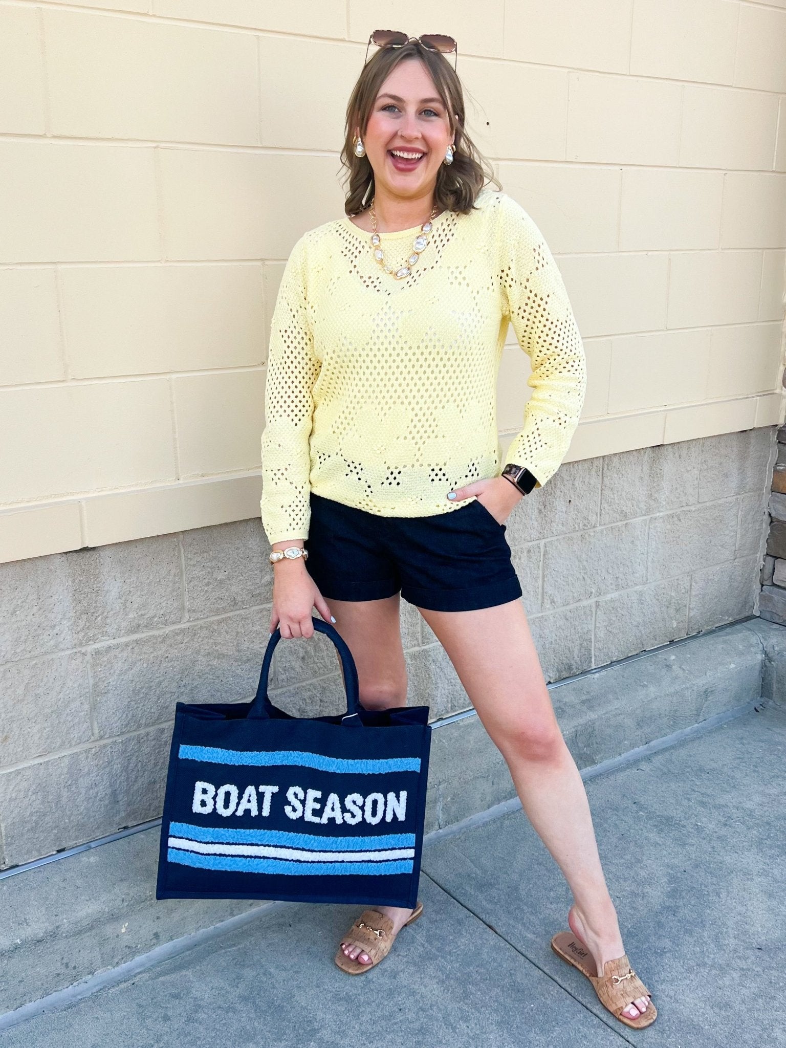 [Dear John] High Rise Hampton Shorts in Zodiac - The Pink Pineapple 850