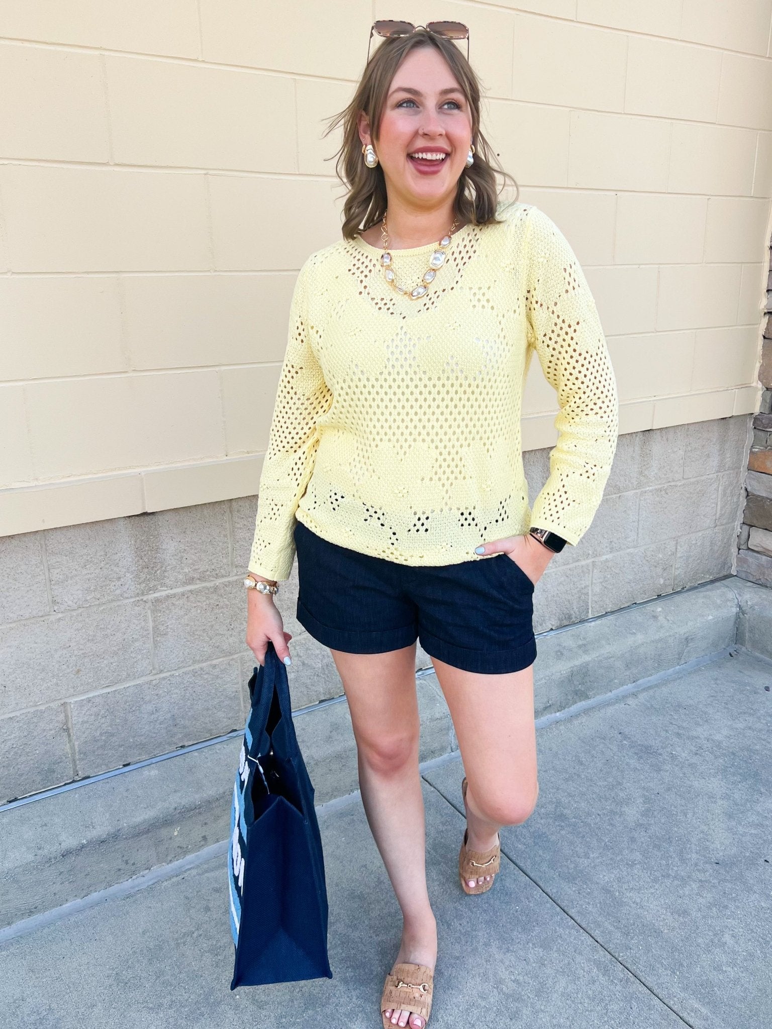 [Dear John] High Rise Hampton Shorts in Zodiac - The Pink Pineapple 850
