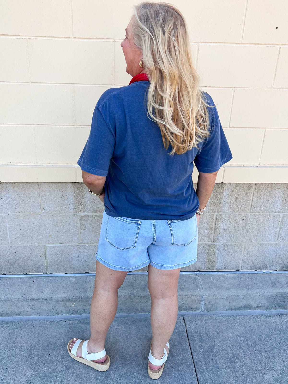 [Dear John] High Rise Julian Shorts in French Cloud - The Pink Pineapple 850
