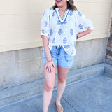 [Dear John] High Rise Julian Shorts in French Cloud - The Pink Pineapple 850