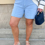 [Dear John] High Rise Julian Shorts in Skyway - The Pink Pineapple 850