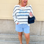 [Dear John] High Rise Julian Shorts in Skyway - The Pink Pineapple 850