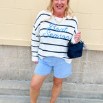 [Dear John] High Rise Julian Shorts in Skyway - The Pink Pineapple 850