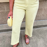 [Dear John] Holly Cropped Jeans in Butter Yellow - The Pink Pineapple 850