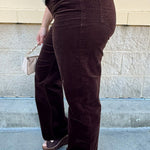 [Dear John] Holly Crushed Velvet Jeans in Shaved Chocolate - The Pink Pineapple 850