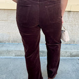 [Dear John] Holly Crushed Velvet Jeans in Shaved Chocolate - The Pink Pineapple 850