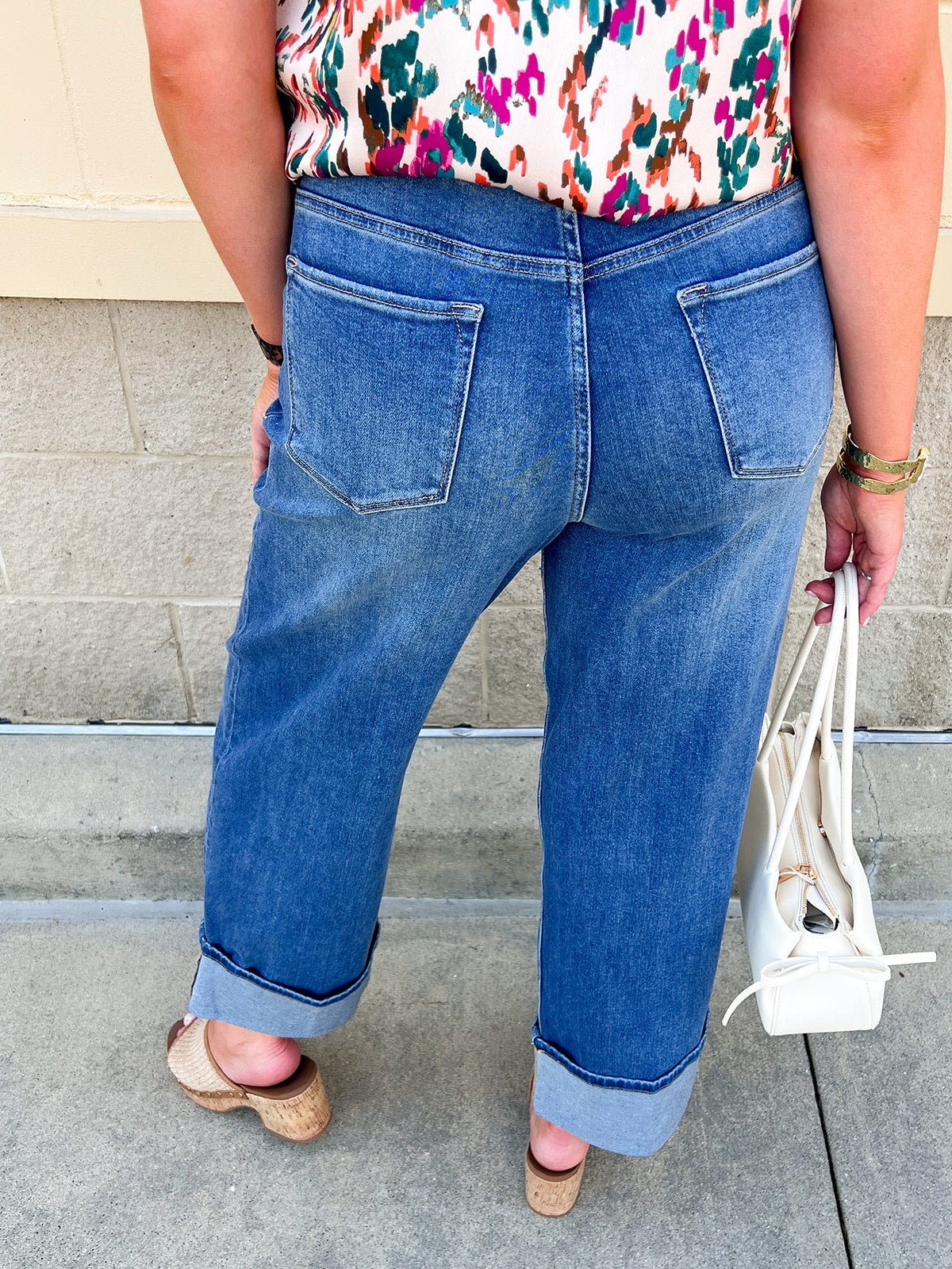 [Dear John] Holly Straight Leg Cuffed Jeans in Natal - The Pink Pineapple 850