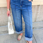 [Dear John] Holly Straight Leg Cuffed Jeans in Natal - The Pink Pineapple 850