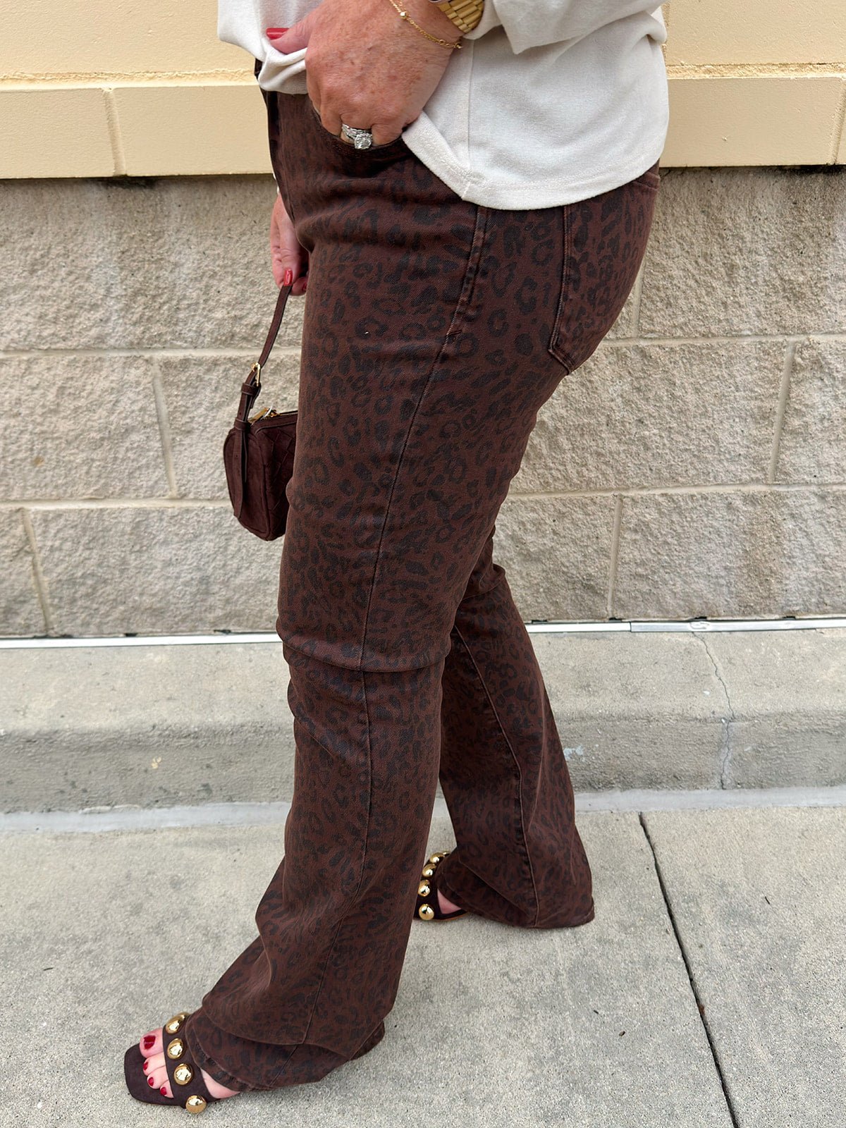 [Dear John] Jaxtyn Leopard Mid Rise Jeans - The Pink Pineapple 850