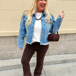 [Dear John] Jaxtyn Leopard Mid Rise Jeans - The Pink Pineapple 850