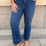 [Dear John] Jeanne Evergreen Flare Cropped Jeans - The Pink Pineapple 850