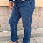 [Dear John] Jeanne Evergreen Flare Cropped Jeans - The Pink Pineapple 850