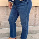 [Dear John] Jeanne Evergreen Flare Cropped Jeans - The Pink Pineapple 850