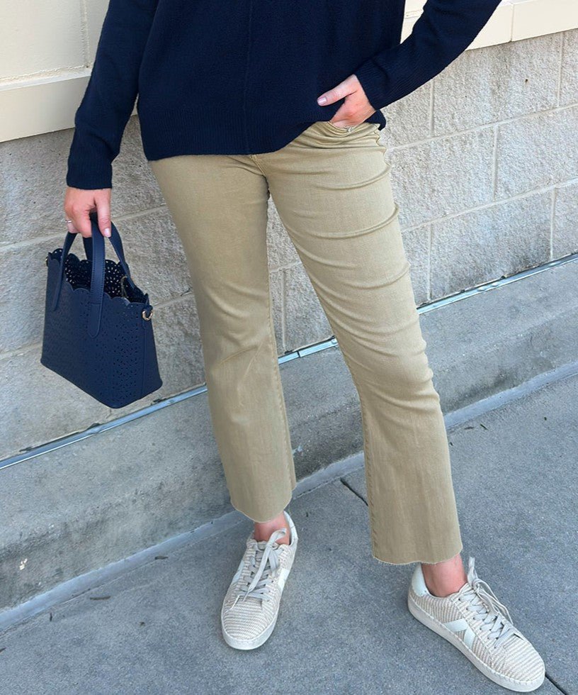 [Dear John] Jeanne Flare Jeans in Khaki - The Pink Pineapple 850