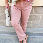 [Dear John] Jeanne Mid - Rise Bootcut Jeans in Tuscany Pink - The Pink Pineapple 850