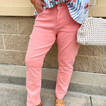 [Dear John] Jeanne Mid - Rise Bootcut Jeans in Tuscany Pink - The Pink Pineapple 850