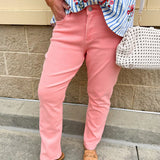 [Dear John] Jeanne Mid - Rise Bootcut Jeans in Tuscany Pink - The Pink Pineapple 850