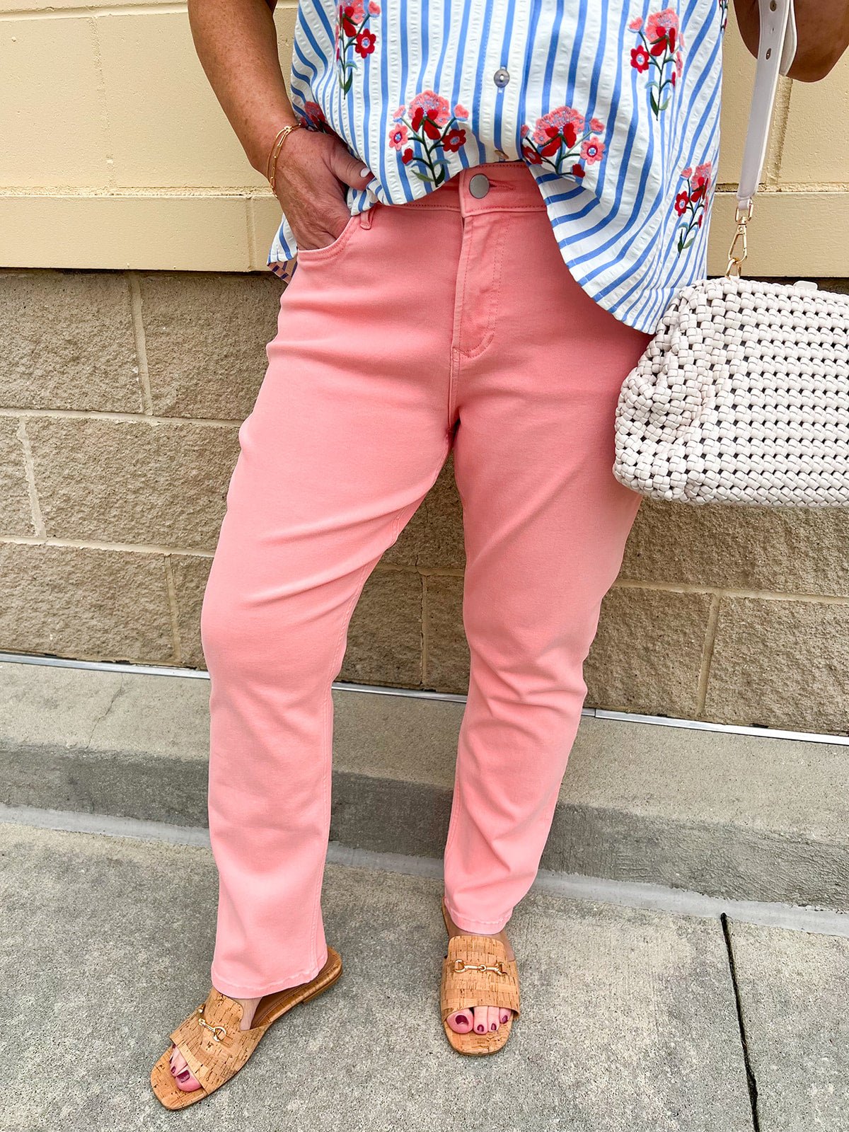 [Dear John] Jeanne Mid - Rise Bootcut Jeans in Tuscany Pink - The Pink Pineapple 850